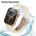 MAIRUI Resin Watch Band for Apple Watch 38-41mm Series 1-9 SE Iridescent White by Deal US