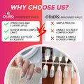 10PCS Handmade Luxury 3D Press-On Nails Reusable Hand-Painted Gel Kit CL-9006-L by Deal US