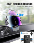 Wukanleng Suction Cup Phone Mount for Tesla Model 3/Y/S/X, 360° Rotating Holder by Deal US