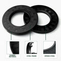 Yethuanru 2PCS 17x26x7mm Black Double Lip Oil Seal Nitrile Rubber with Spring by Deal US