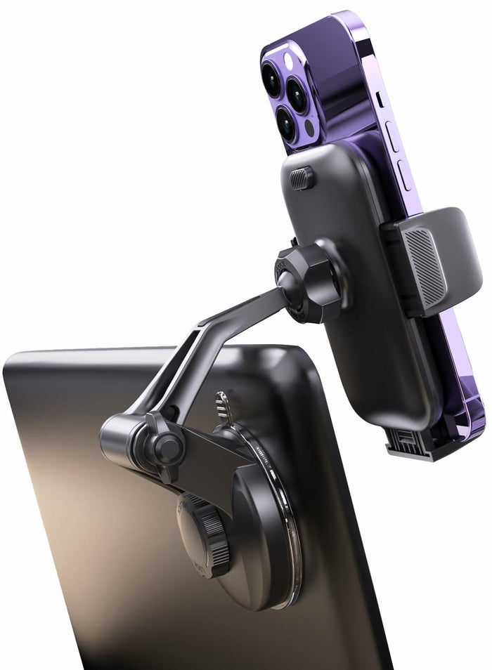 Wukanleng Suction Cup Phone Mount for Tesla Model 3/Y/S/X, 360° Rotating Holder by Deal US
