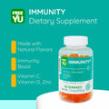 FREEYU Halal Gluten-Free Immunity Gummies Multivitamin with Zinc C D 60pcs by Deal US
