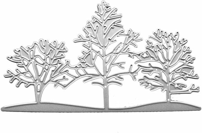 3PCS Silver Tree Metal Cutting Dies Stencils Card Scrapbooking Embossing DIY by Deal US