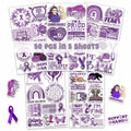 BIGZORO 50PCS Epilepsy Awareness Stickers Ribbon Vinyl Decals Waterproof by Deal US