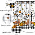Fall Themed Curtains Autumn Leaves Halloween Pumpkin Drapes 42x45 Inch by Deal US