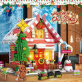 GIVFOZAY 1288PCS Christmas Gingerbread House Building Block Set Pink OPEN BOX by Deal US