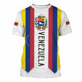 BJU Venezuela Flag T-Shirt Unisex Crewneck Short Sleeve Casual Printed Tee by Deal US