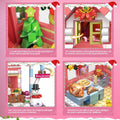 GIVFOZAY 1288PCS Christmas Gingerbread House Building Block Set Pink OPEN BOX by Deal US