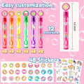 60PCS Cute Unicorn Party Favors 12 DIY Bubble Wands Birthday Goodie Bags by Deal US
