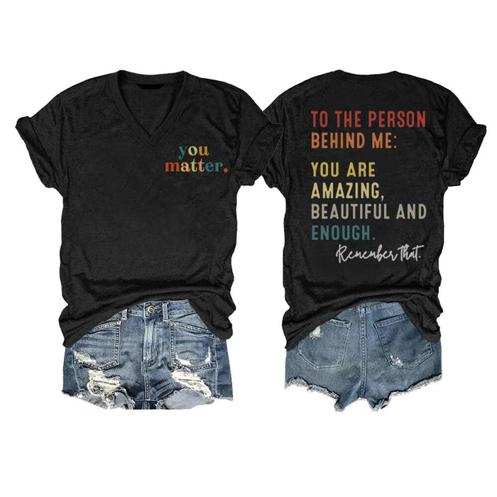 MOGUI Women’s “Dear Person Behind Me” Jesus Loves You Funny Black T-Shirt by Deal US