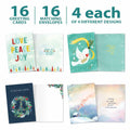Tree-Free Greetings Season’s Greeting Cards 16-Pack Peace on Earth 5x7 by Deal US