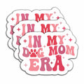 3pcs “In My Dog Mom Era” Waterproof Vinyl Stickers Paw Decals 3"x2.3" by Deal US