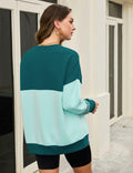 BMJL Women’s Oversized Sweatshirt Long Sleeve Crewneck Pullover Turquoise M by Deal US