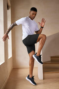 COOFANDY Men’s 7" Workout Gym Shorts 2-Pack Lightweight with Zipper Wine/Black by Deal US