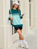 BMJL Women’s Oversized Sweatshirt Long Sleeve Crewneck Pullover Turquoise M by Deal US