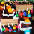 SIMPLIPLEX Holiday Light Clips 30-Pack Outdoor White Roof Gutter Fence by Deal US