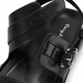 CosyFever Women’s Black Slip On Flat Sandals Adjustable Strap Size 9 by Deal US