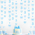 40Ft Blue 3rd Birthday Bow Garland Banner Heart Streamer Party Decor by Deal US