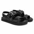CosyFever Women’s Black Slip On Flat Sandals Adjustable Strap Size 9 by Deal US