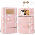 YODYZJ 20-Piece Mini Suitcase Party Favor Boxes Pink Small 6.55x3.85x2.45in by Deal US