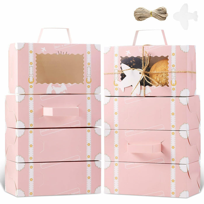 YODYZJ 20-Piece Mini Suitcase Party Favor Boxes Pink Small 6.55x3.85x2.45in by Deal US