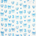 40Ft Blue 3rd Birthday Bow Garland Banner Heart Streamer Party Decor by Deal US
