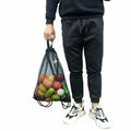 HOLYLUCK Mesh Drawstring Bag for Swimming Beach Camping Black 1pc by Deal US