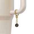 Wabogove Stanley 1pc Silicone Straw Topper & Initial Charm Letter J 30&40oz by Deal US