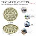 Yourkar 4 PCS Car Cup Holder Coasters 2.75in Silicone Non-Slip Yellow by Deal US