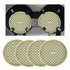 Yourkar 4 PCS Car Cup Holder Coasters 2.75in Silicone Non-Slip Yellow