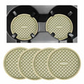 Yourkar 4 PCS Car Cup Holder Coasters 2.75in Silicone Non-Slip Yellow by Deal US