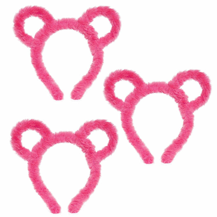 Yolyoo 3pcs Chipmunk Mouse Ears Headband Rose Red Standard Size by Deal US