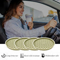 Yourkar 4 PCS Car Cup Holder Coasters 2.75in Silicone Non-Slip Yellow by Deal US