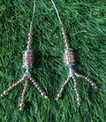 Beaded Latkan Handmade Ethnic Decorative Hanging Tassel Blouse 1 Pair Coffee by Deal US
