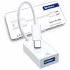 Usdrwam 8-Pin Male to USB 3.0 Female OTG Adapter Cable 2 Ports