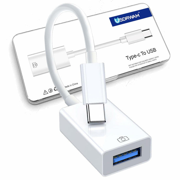 Usdrwam 8-Pin Male to USB 3.0 Female OTG Adapter Cable 2 Ports by Deal US