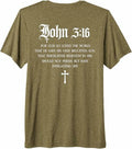 John 3:16 Christian Bible Verse Religious Jesus Premium Tri-blend T-Shirt by Deal US