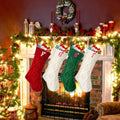 CRSTAFU Personalized Christmas Stocking 20” Red Monogram Embroidered by Deal US