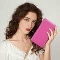 Chelmon Women's Vegan Leather Clutch Wallet with Zip, Hand Strap, Large Capacity by Deal US