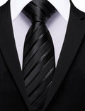 Barry.Wang Silk Men Striped Necktie Tie Clip Blush Pink Size One Size by Deal US