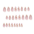 Enppode French Tip Almond Acrylic Press On Nails Medium White 24 Pcs by Deal US