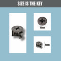 Party Animals Cam Locks Furniture Eccentric Wheels 20Pcs 12x11mm Black by Deal US