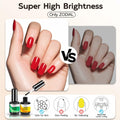 ZODIAL Gel Base & Top Coat Set 0.51oz No Wipe High Glossy Finish 2Pcs by Deal US