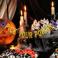 LeeSky Gold Glitter Pick Your Poison Halloween Party Banner Paper Letter Print by Deal US