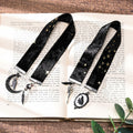 Berirexrion Fantasy Dragon Sword Bookmarks 2 PCs Black Metal Velvet Ribbon by Deal US