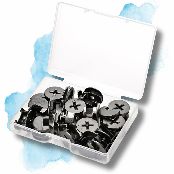 Party Animals Cam Locks Furniture Eccentric Wheels 20Pcs 12x11mm Black by Deal US