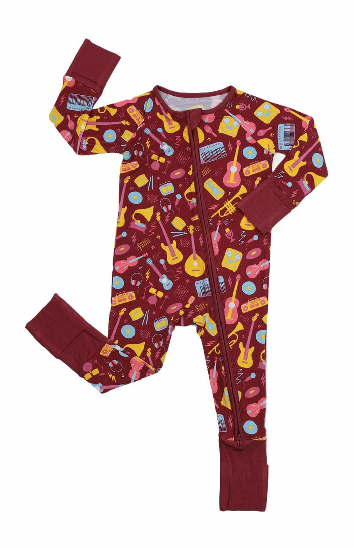 SUZEL Bamboo Viscose Baby Pajamas Romper Guitar Color Size 18-24M by Deal US