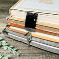 Berirexrion Fantasy Dragon Sword Bookmarks 2 PCs Black Metal Velvet Ribbon by Deal US