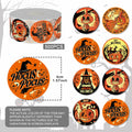 ZAWE Halloween Sticker Roll 500pcs 1.5" Ghosts Pumpkins Witch Colored by Deal US