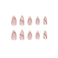Enppode French Tip Almond Acrylic Press On Nails Medium White 24 Pcs by Deal US
